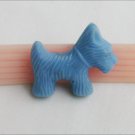 Vintage plastic pin blue Scottie dog on pink band jewelry Vintage plastic pin blue Scottie dog on pink band jewelry