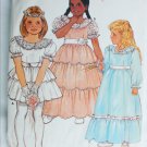 Butterick 6324 girls flower girl fancy dress & petticoat size 4 UNCUT