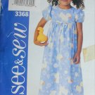 Butterick 3368 girls dress sizes 2 3 See & Sew pattern