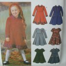Simplicity 5827 girls child dress sizes 3 4 pattern sleeve collar variations