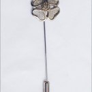 Stick pin dogwood flower head silver tone jewelry Stick pin dogwood flower head silver tone jewelry