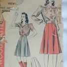 Vintage Hollywood pattern 475 skirt blouse circa 1940s misses size bust 34