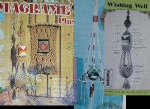 Macrame Plus craft magazine 13 designs plant hangers or wall decorations