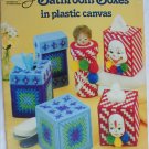 American School Needlework Bathroom Boxes in plastic canvas patterns