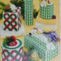 American School Needlework Bathroom Boxes in plastic canvas patterns