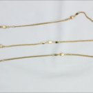 Celebrity necklace and matching bracelet chain with squares gold tone Celebrity necklace and matching bracelet chain with squares gold tone