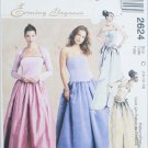 McCall 2624 misses formal prom dress top skirt gown look sizes 10 12 14 UNCUT pattern McCall 2624 misses formal prom dress top skirt gown look sizes 10 12 14 UNCUT pattern