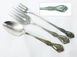 Oneida Kennett Square deluxe stainless flatware 1977 spoon, cocktail & salad fork