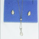 Avon pearl esque silver tone necklace and earring set MIB Avon pearl esque silver tone necklace and earring set MIB