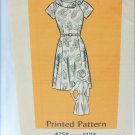 Woman's dress pattern 4758 size 16 1/2 unused mail in vintage 1950s Woman's dress pattern 4758 size 16 1/2 unused mail in vintage 1950s
