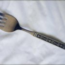 Oneida SSS Midnight stainless meat serving fork black accents handle