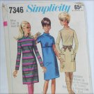 Simplicity 7346 misses dress vintage 1967 size 18 bust 38