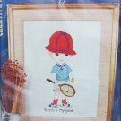 Moppets embroidery kit Tennis is my Game boy Creative Stitchery MIP vintage