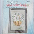Bucilla mini stitcheries crewel embroidery kit 7x9 flowers in basket Bucilla mini stitcheries crewel embroidery kit 7x9 flowers in basket