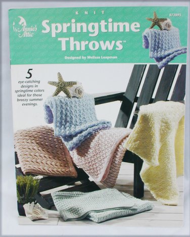 Annie's Attic Springtime Throws 5 knitting patterns