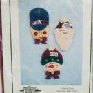 6 Christmas Felt ornaments kit with pockets for giving small gifts complete