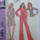 McCall 3947 misses front wrap dress top pants size 12 UNCUT pattern