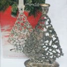 Godinger candle holder silver plate Christmas tree large 10" used with box Godinger candle holder silver plate Christmas tree large 10" used with box