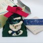 Enesco Snowsnickle snowman with pipe pin MIB Linda Baldwin 2000