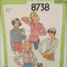 Simpli 8738 misses blouse size 12 UNCUT pattern vintage 1978