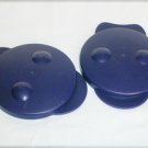 Tupperware navy blue cup lids 4320A  3 inches diameter