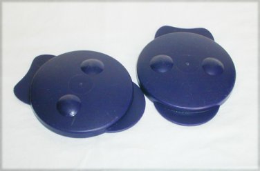 Tupperware navy blue cup lids 4320A  3 inches diameter