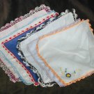 6 vintage handkerchiefs 5 crochet 1 tatted edge all good various linen color lot 6 vintage handkerchiefs 5 crochet 1 tatted edge all good various linen color lot