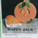Pumpkin padded hoop design wall hanging Happy Jack pattern Halloween