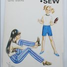 Kwik Sew 311 girls slacks pants shorts pattern sizes 8 10 12 for stretch knits