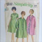 Simplicity 6933 misses dress & coat size 20 B40 vintage 1966 pattern