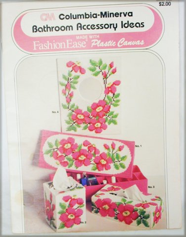 Columbia Minerva Plastic Canvas patterns bathroom accessory poppies iris
