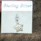 Sterling silver star bracelet charm 1/2 inch on card Sterling silver star bracelet charm 1/2 inch on card
