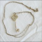 Sterling silver key shaped pendant and 24 inch chain Sterling silver key shaped pendant and 24 inch chain