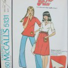 McCall 5131 misses top skirt size small 10 12 UNCUT retro pattern