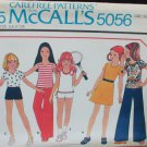 McCall 5056 girls dress top pants shorts size 8 UNCUT pattern knits only