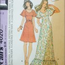 McCall 4020 misses dress retro 1974 size 12 UNCUT pattern