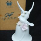 Avon Graceful Doves porcelain bell china rose flowers new in box Avon Graceful Doves porcelain bell china rose flowers new in box