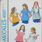 McCall 4597 Girl's blouse tops size 8 UNCUT