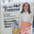McCall 6146 Girl's reversible wrap skirt sizes 8 10 12 UNCUT but no envelop