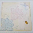2 handkerchiefs 100% cotton made Hong Kong one pink 1 blue flower never used
