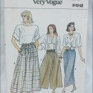 Vogue 9813 culottes or drindl or straight skirt szies 8 10 12 UNCUT pattern
