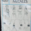 McCall 6207 misses top peasant style and skirt size 14 UNCUT pattern retro