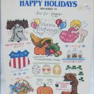 Leisure Arts leaflet 557 Happy Holidays 24 mini cross stitch designs