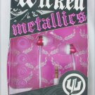 Wicked Metallics audio ear buds earplugs pink WI 1903 MIB Wicked Metallics audio ear buds earplugs pink WI 1903 MIB