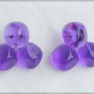 Purple hard plastic bead earrings studs retro jewelry Purple hard plastic bead earrings studs retro jewelry