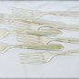 Rogers silverplate 1847 7 plain forks double center groove pointed ends