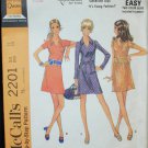 McCall 2201 misses A line dress size 12 bust 34 UNCUT pattern vintage 1969 McCall 2201 misses A line dress size 12 bust 34 UNCUT pattern vintage 1969