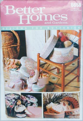 Butterick 6656 craft pattern for decorative boxes UNCUT