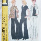 McCall 4306 misses jacket top very wide leg pants size 12 pattern vintage 1974