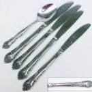 Rogers stainless Dream Rose 1 teaspoon 4 knives Stanley Roberts Rogers stainless Dream Rose 1 teaspoon 4 knives Stanley Roberts